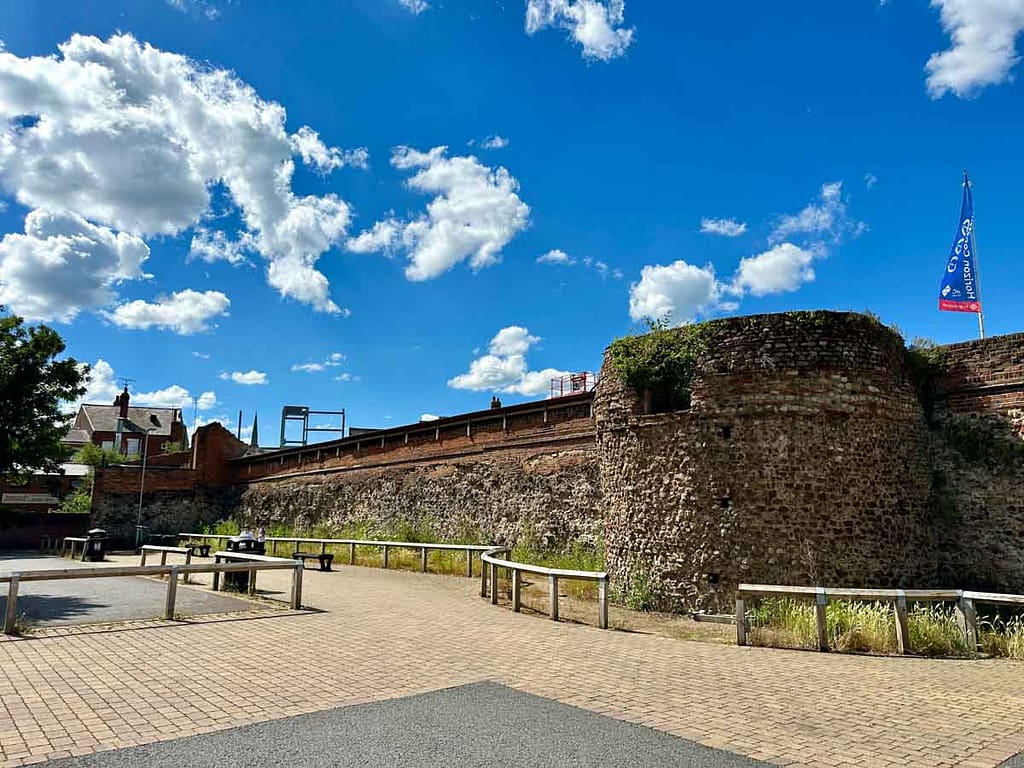 Colchester's Roman Wall situated in Priory Street