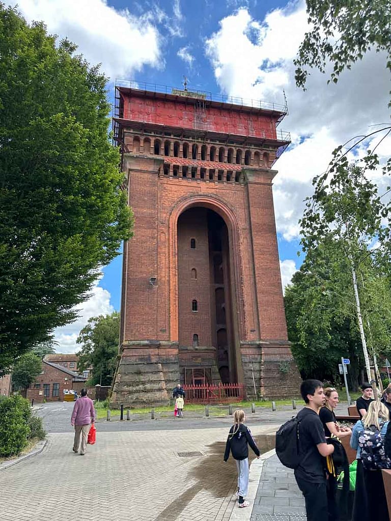 Front view of Colchester's Jumbo Water Tower from Balkerne Gate