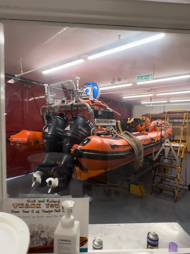 Working lifeboat through the RNLI viewing gallery